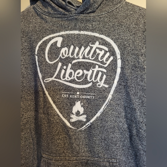 Country Liberty  Gray Hoodie, Size XS - Picture 2 of 5